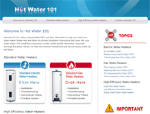 Tablet Screenshot of hotwater101.com